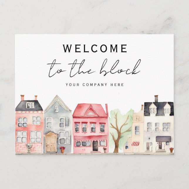 Welcome to the Block New Homeowner Realty Postcard (Front)