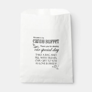 Welcome To The Candy Buffet Favour Bag