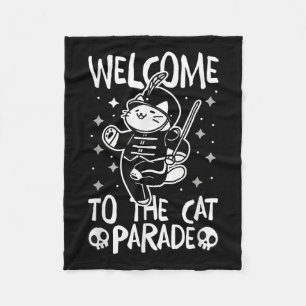 Welcome To The Cat Parade Fleece Blanket