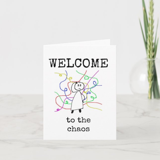 Welcome to the Chaos, New Employee, Coworker Card (Front)