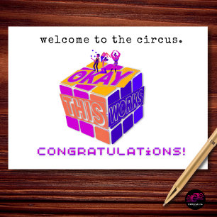 Welcome to the Circus Funny Engagement Card