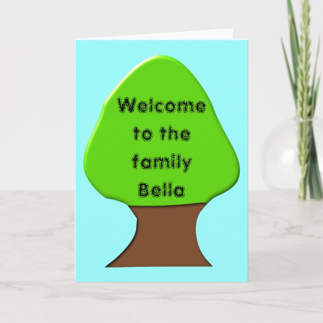 Welcome to the family Customizable Greeting Card (Front)