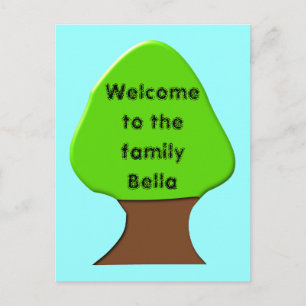 Welcome to the family Customizable Tree Postcard