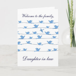 Welcome to the family Daughter in law Thank You Card