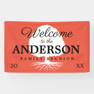 Welcome to the family reunion tree logo custom banner