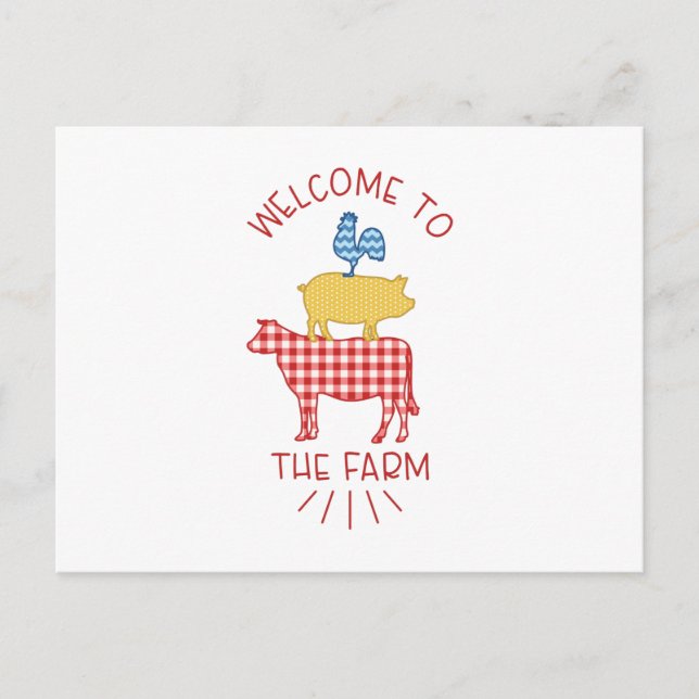 Welcome To The Farm Postcard (Front)