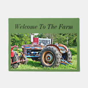Welcome To The Farm Tractor Door Mat