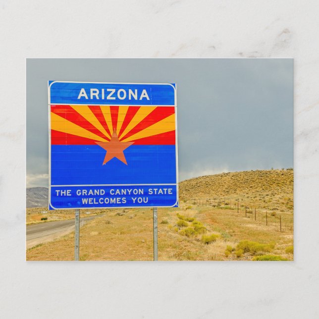 Welcome to the Grand Canyon State of Arizona Postcard (Front)