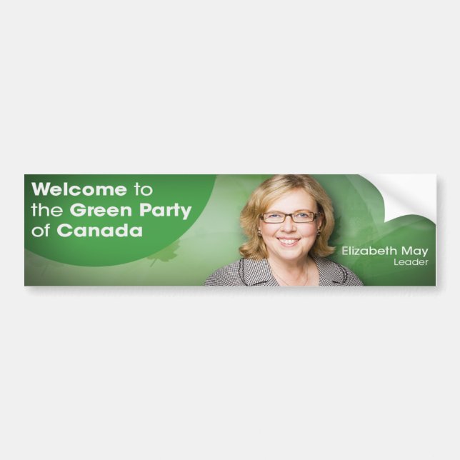 Welcome to the Green Party of Canada Leader May Bumper Sticker (Front)