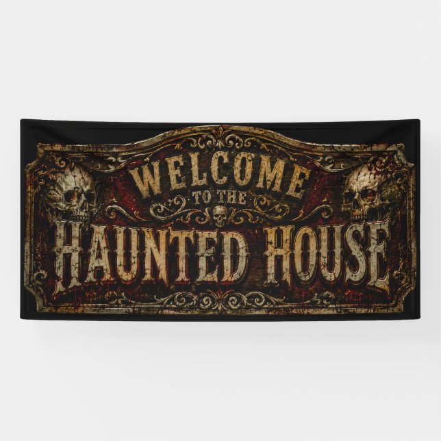 Welcome to the Haunted House Banner (Horizontal)
