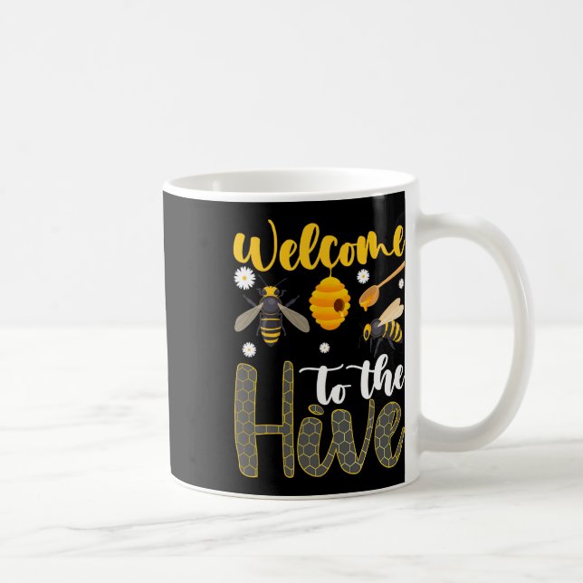 Welcome To The Hive Bee Teacher Back To School  Coffee Mug (Right)