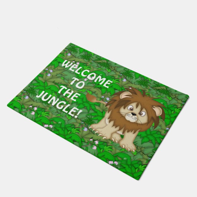 Welcome to the Jungle door mat (Angled)