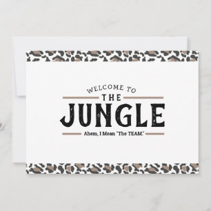 Welcome to the Jungle Emlployee Welcome Card