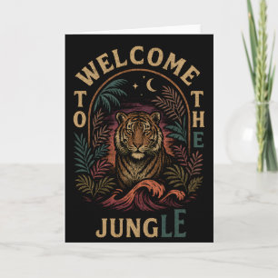 Welcome to the Jungle Vintage Tiger Retro vintage Card