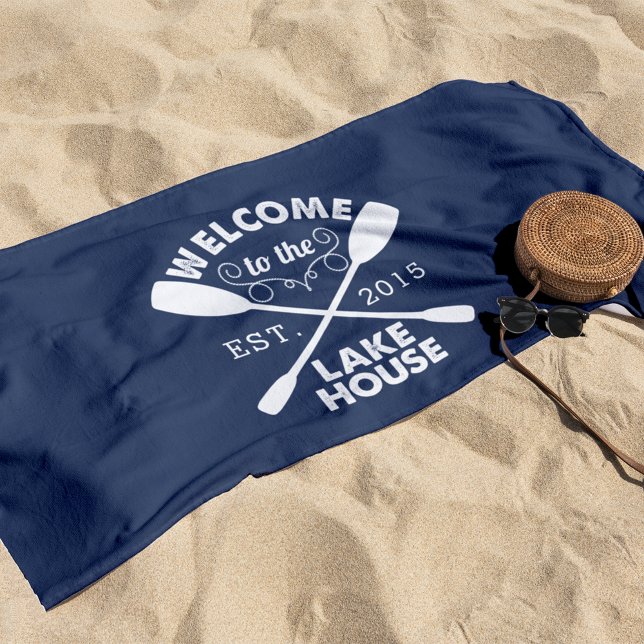 Welcome to the Lake House | Custom Beach Towel (Creator Uploaded)