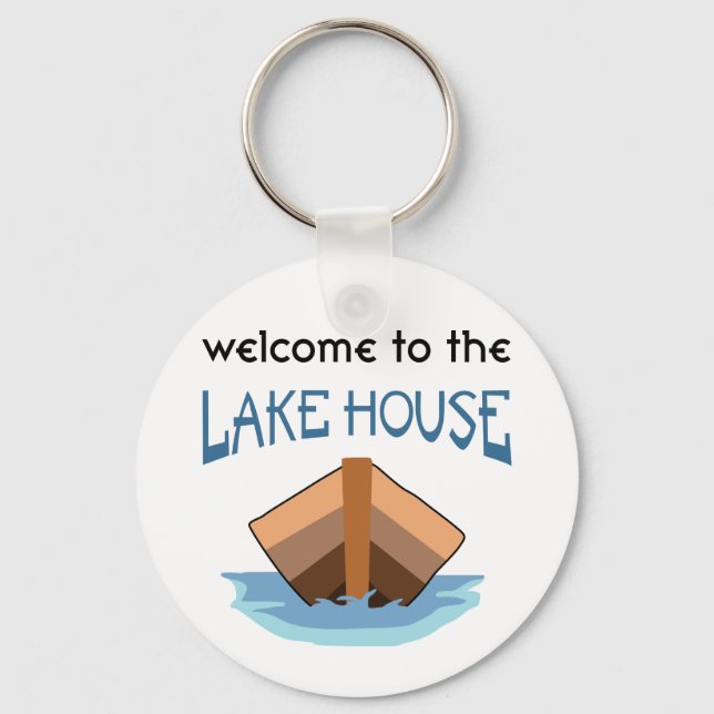 Welcome to the Lake House Keychain (Front)