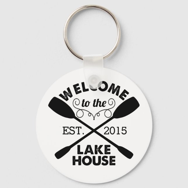 Welcome to the Lake House Keychain (Front)