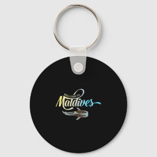 Welcome To The Maldives Whale Shark Vacation Souve Keychain