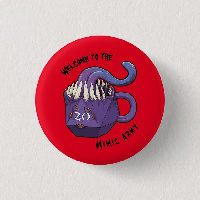 Welcome to the Mimic Army 1 Inch Round Button (Front)