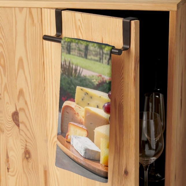 Welcome to the Napa Valley Wine & Cheese  Kitchen Towel (Thirds Fold)