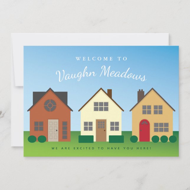 Welcome to the Neighbourhood Card for New Resident (Front)