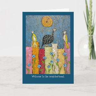 Welcome to the neighbourhood card with text