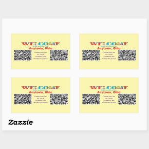 WELCOME to the Neighbourhood Custom QR Code Sticker