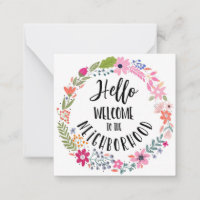 welcome to the neighbourhood new home note card