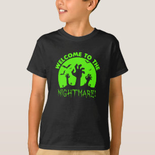 Welcome to the Nightmare Green Halloween T-Shirt