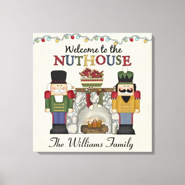 Welcome to the NUTHOUSE Personalized Canvas Print (Front)