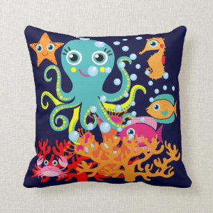 Welcome to the Ocean Throw Pillow
