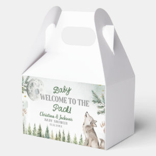 Welcome to the Pack Forest Wolf Baby Favour Box
