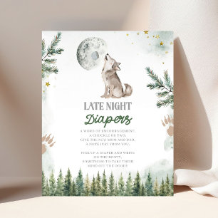 Welcome to The Pack Forest Wolf Late Diapers Poster