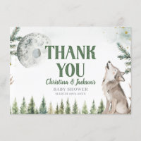 Welcome to The Pack Forest Wolf Thank You Card