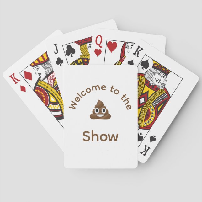Welcome to the Poo Emoji Show Funny Playing Cards (Back)