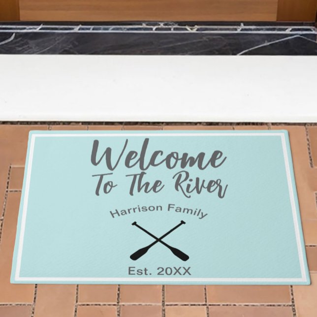 Welcome To The River custom family name Doormat (Creator Uploaded)