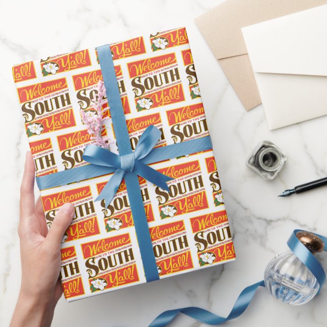 Welcome To The South Y'all Wrapping Paper (Gifting)