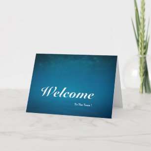 Welcome To The Team Blue Background Card
