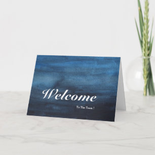 Welcome To The Team Blue Background Card