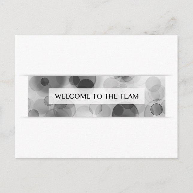 welcome to the team (bokeh) postcard (Front)