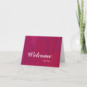 Welcome To The Team Card