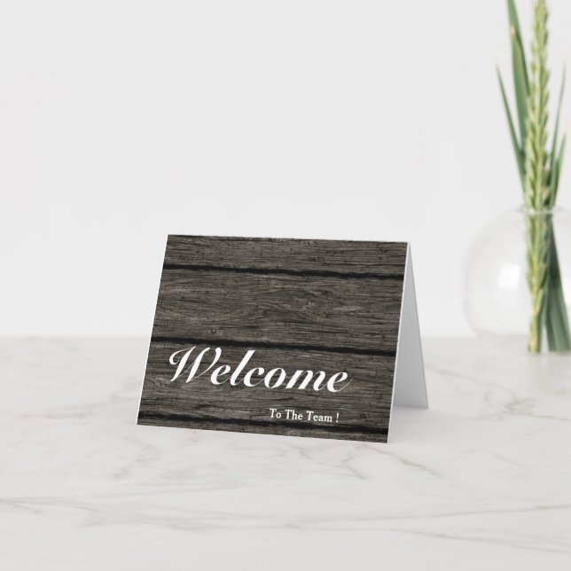 Welcome To The Team Card (Front)
