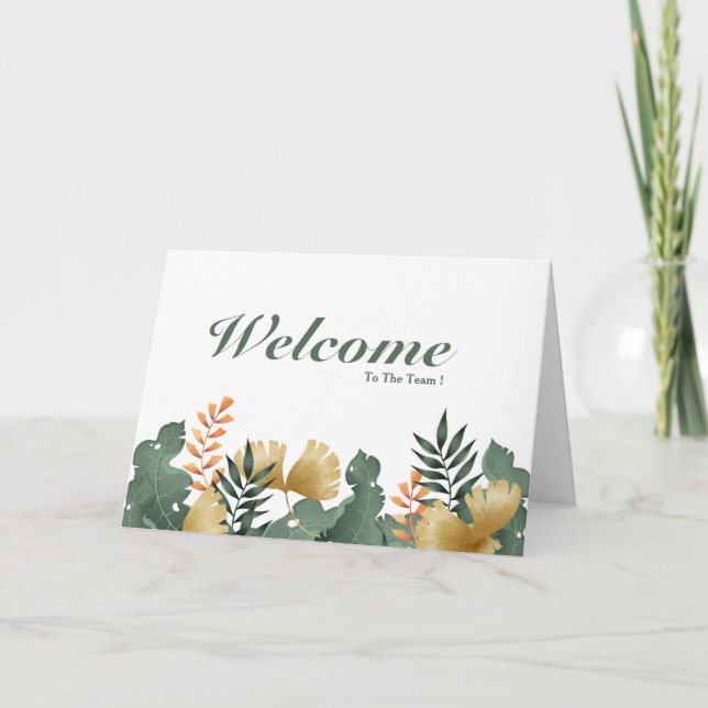 Welcome To The Team Card (Front)