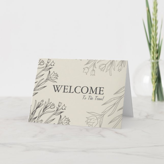 Welcome to the team  card (Front)