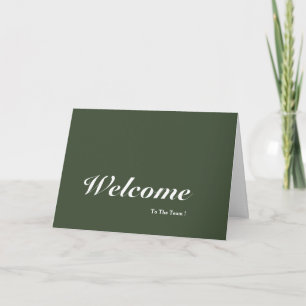 Welcome To The Team Card