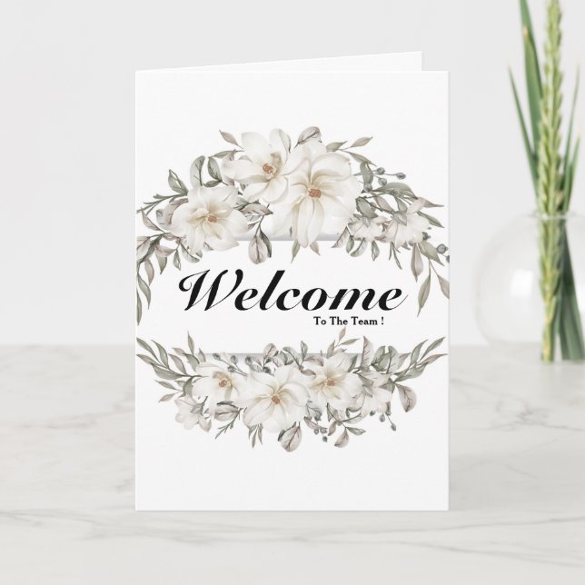 Welcome To The Team Card (Front)
