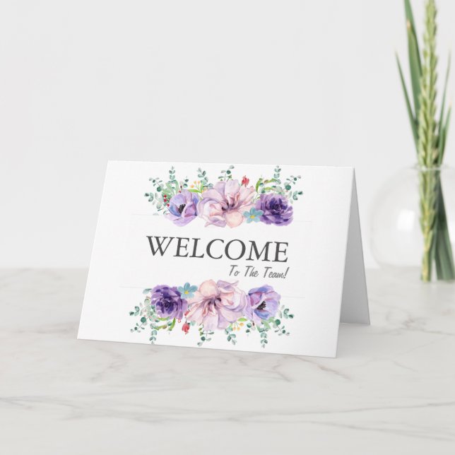 Welcome to the team  card (Front)