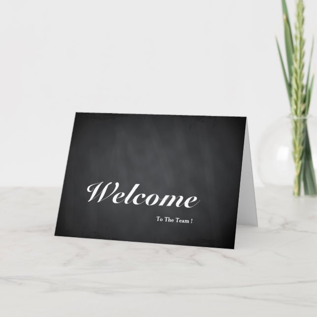 Welcome To The Team Chalkboard Postcard (Front)