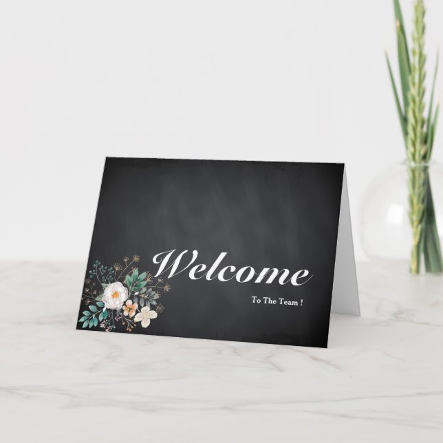 Welcome To The Team Chalkboard Postcard (Front)