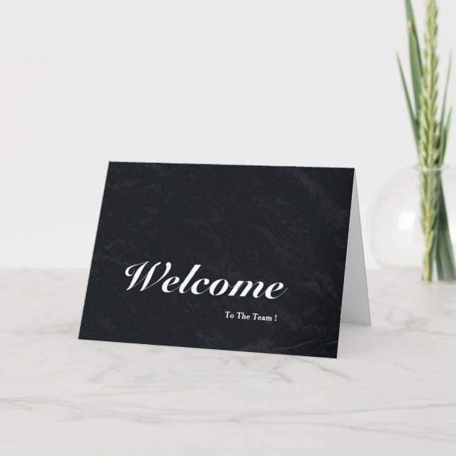 Welcome To The Team Chalkboard Postcard (Front)